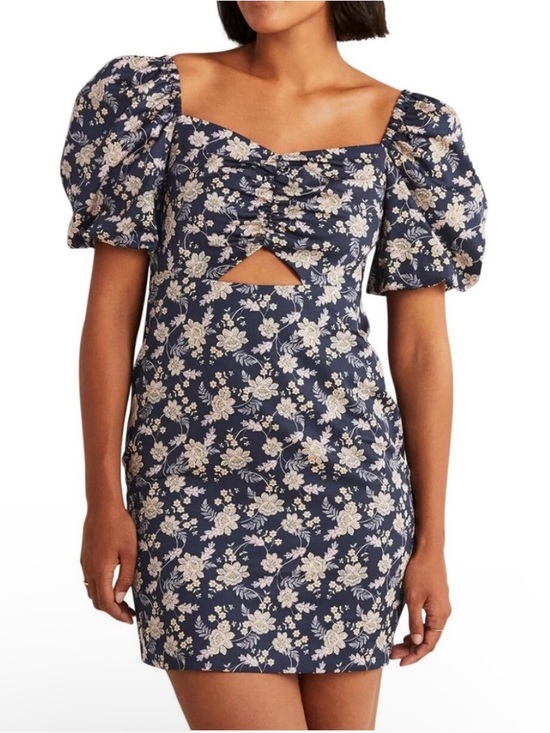 Boden Dresses & Skirts - Boden Navy Floral Puff Sleeve Mini Dress Size: 6